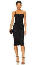 L'AGENCE Caprice Midi Dress in Black