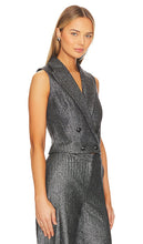 L'AGENCE Fable Double Breasted Vest in Grey