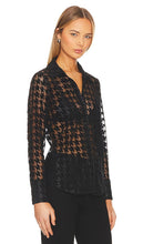L'AGENCE Hailey Tall Cuff Shirt in Black