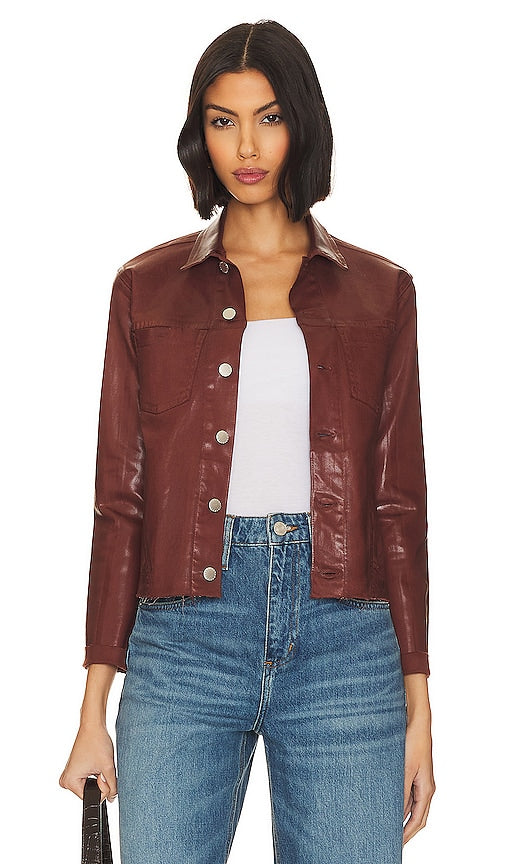 L'AGENCE Janelle Slim Jacket in Cognac - L'AGENCE Veste Janelle Slim en Cognac - L'AGENCE Janelle 干邑色修身夹克 - L'AGENCE Janelle Slim Jacke in Cognac - L'AGENCE JANELLE 슬림 재킷 - Giacca slim L'AGENCE Janelle color cognac