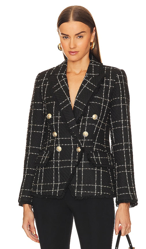 L'AGENCE Kenzie Blazer in Black - L'AGENCE Blazer Kenzie en Noir - L'AGENCE Kenzie 黑色西装外套 - L'AGENCE Kenzie Blazer in Schwarz - L'AGENCE Kenzie 블레이저 블랙 색상 - Giacca Kenzie L'AGENCE in nero