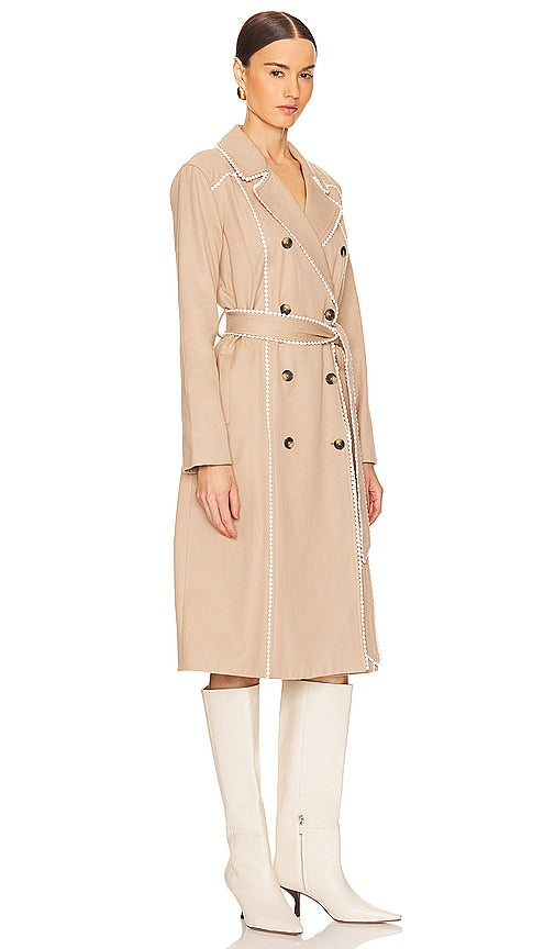 L'AGENCE Love Trench in Beige