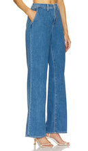 L'AGENCE Weston Wide Leg Trouser in Blue