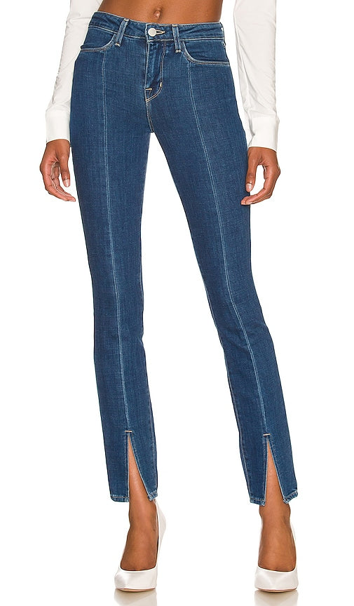 L'AGENCE Jyothi High Rise Split Ankle in Blue - L'AGENCE Jyothi cheville fendue taille haute en bleu - L'AGENCE Jyothi 蓝色高腰开叉踝靴 - L'AGENCE Jyothi High Rise Split Ankle in Blau - L'AGENCE Jyothi 하이라이즈 스플릿 앵클 블루 색상 - Caviglia divisa a vita alta L'AGENCE Jyothi in blu