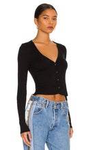 LA Made Sweet V Cardi in Black
