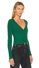 LA Made Sweet V Cardigan in Green