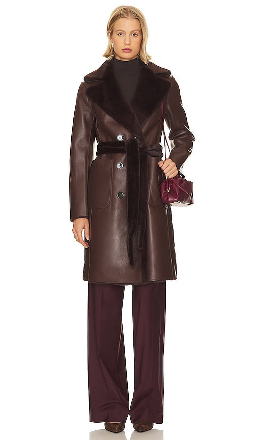 LAMARQUE Abigail Coat in Brown