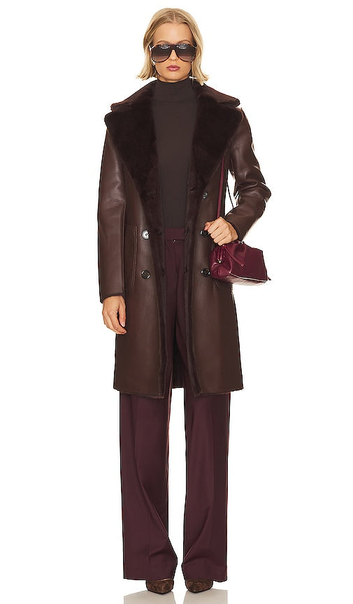LAMARQUE Abigail Coat in Brown