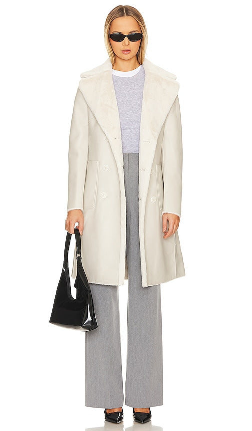 LAMARQUE Abigail Coat in Ivory