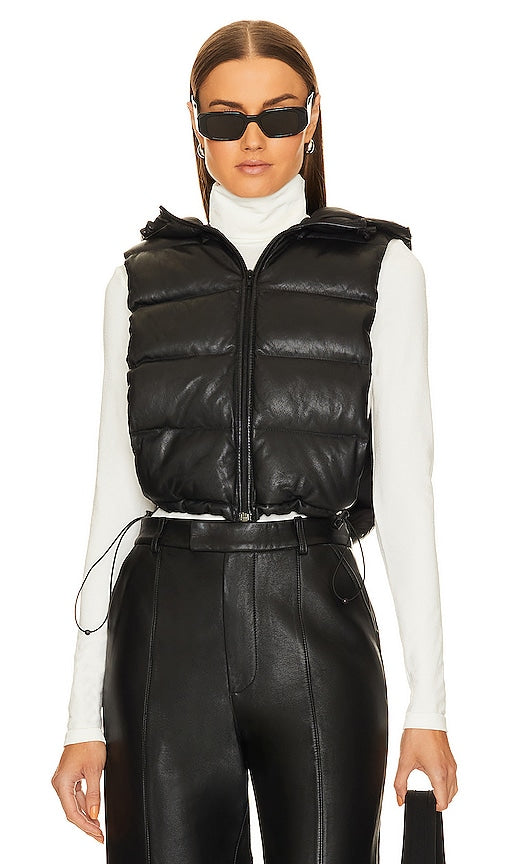 LAMARQUE Delma Puffer Vest in Black