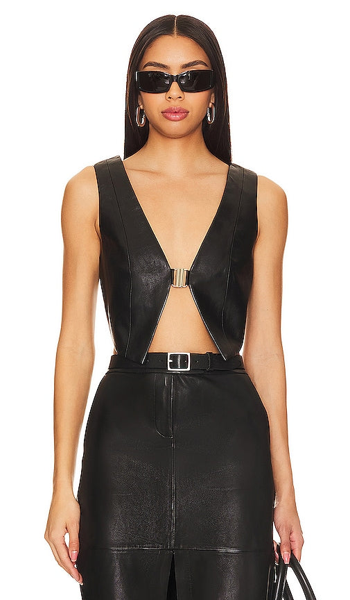 LAMARQUE Estrella Vest in Black - LAMARQUE Gilet Estrella en Noir - 黑色 LAMARQUE Estrella 马甲 - LAMARQUE Estrella Weste in Schwarz - LAMARQUE Estrella 베스트블랙 색상 - Gilet LAMARQUE Estrella in nero