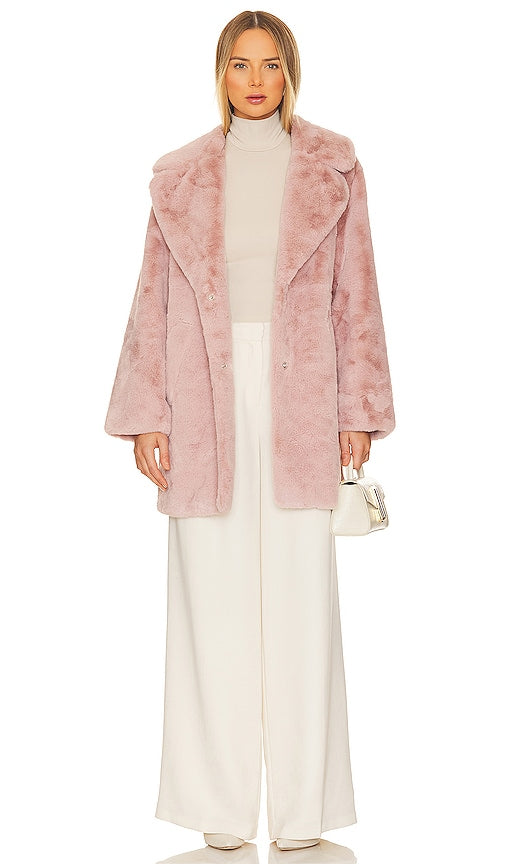 LAMARQUE Linnea Coat in Blush - LAMARQUE Manteau Linnea en Blush - LAMARQUE Linnea 腮红外套 - LAMARQUE Linnea Mantel in Blush - LAMARQUE 리네아 코트 - Cappotto Linnea LAMARQUE color cipria