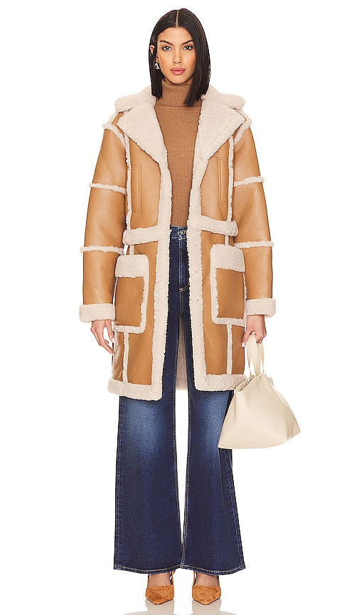 LAMARQUE Mariane Coat in Tan - LAMARQUE Manteau Mariane en beige - 黄褐色 LAMARQUE Mariane 外套 - LAMARQUE Mariane Mantel in Hellbraun - LAMARQUE 탠 색상의 마리안 코트 - Cappotto LAMARQUE Mariane color marrone chiaro