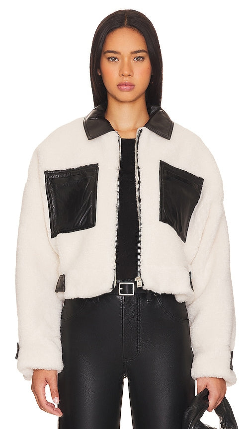 LAMARQUE Nola Jacket in Black, White