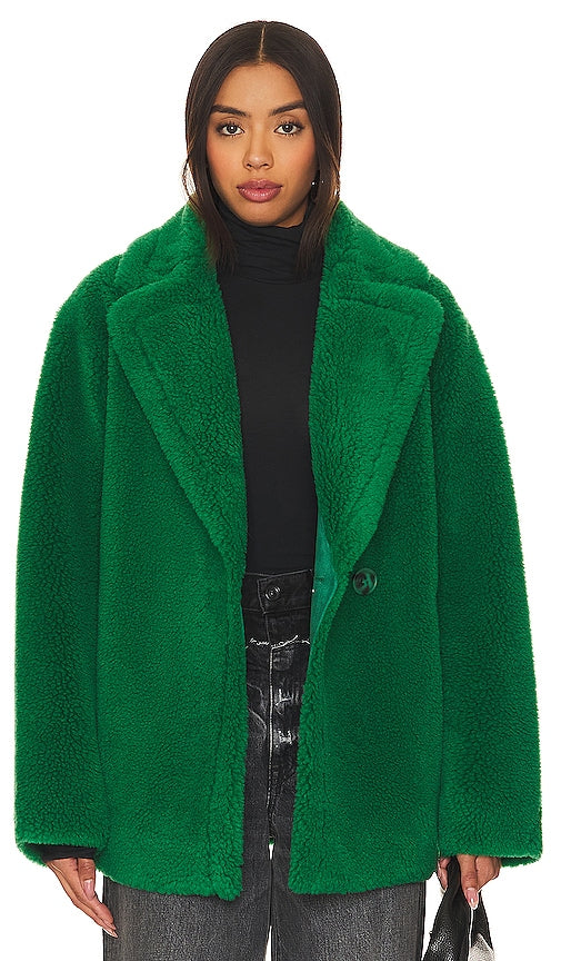 LAMARQUE Sophie Coat in Green - LAMARQUE Manteau Sophie en Vert - LAMARQUE Sophie 绿色大衣 - LAMARQUE Sophie Mantel in Grün - LAMARQUE 소피 코트그린 색상 - Cappotto LAMARQUE Sophie in verde