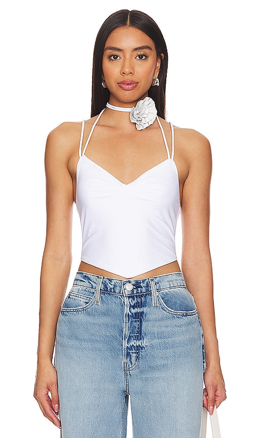 LAMARQUE Tayana Top in White - LAMARQUE Haut Tayana en Blanc - LAMARQUE Tayana 白色上衣 - LAMARQUE Tayana Top in Weiß - LAMARQUE Tayana 탑 - Top LAMARQUE Tayana in bianco
