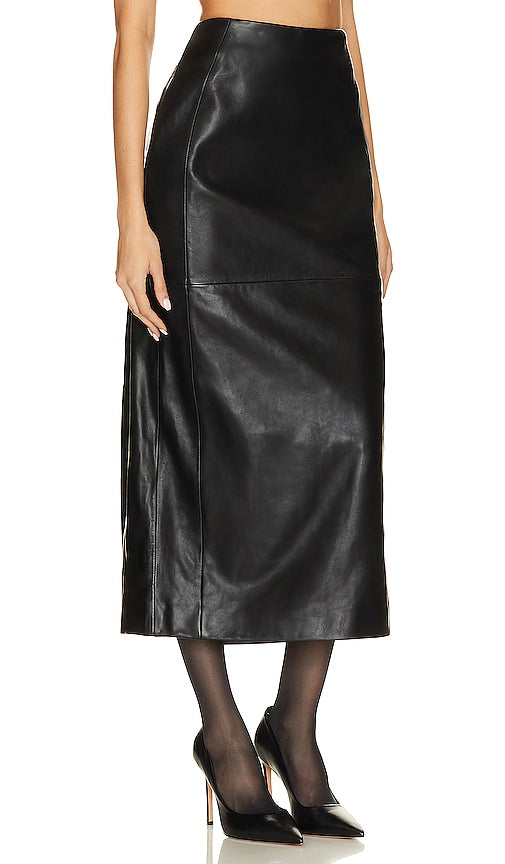 LAMARQUE Tyra Column Midi Skirt in Black