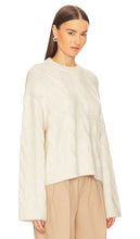 L'Academie Adria Cable Sweater in Ivory