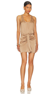 L'Academie Alicia Mini Dress in Taupe - L'Academie Alicia Mini-robe en taupe - L'Academie Alicia 灰褐色迷你连衣裙 - L'Academie Alicia Minikleid in Taupe - L'Academie Alicia 미니 드레스 - Miniabito L'Academie Alicia color talpa