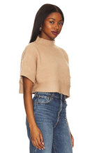 L'Academie Aurela Mock Neck Pullover in Tan