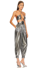 L'Academie Blair Jumpsuit in Metallic Silver