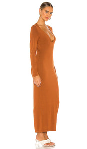 L'Academie Deena Maxi Dress in Brown