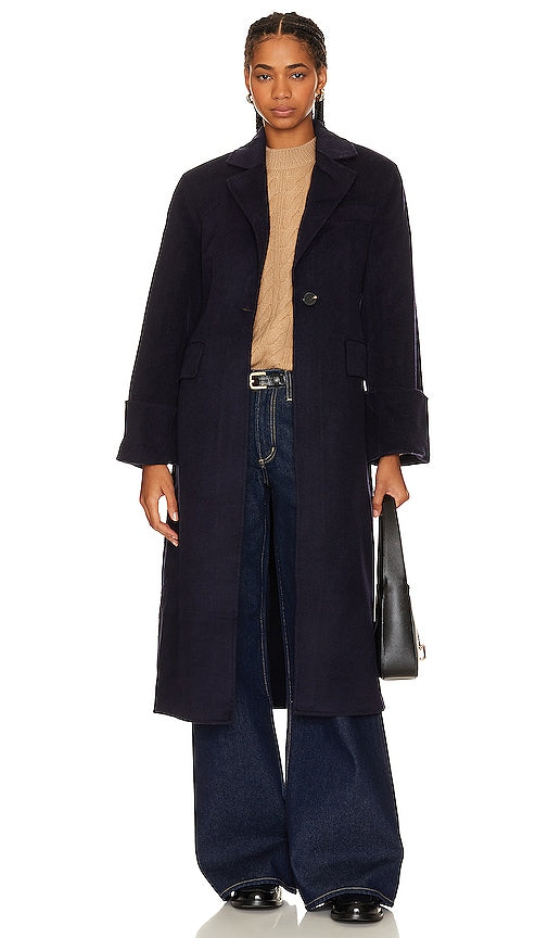 L'Academie Ellie Coat in Navy - Manteau Ellie de L'Académie en Bleu Marine - L'Academie Ellie 海军蓝外套 - L'Academie Ellie Mantel in Marineblau - L'Academie 엘리 코트 - Cappotto L'Academie Ellie in blu marino