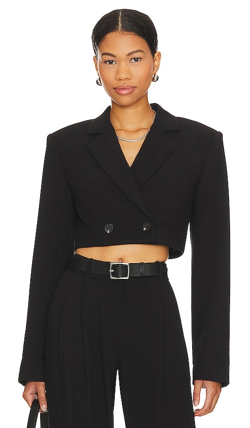 L'Academie Frida Blazer in Black - L'Académie Frida Blazer en Noir - L'Academie Frida 黑色西装外套 - L'Academie Frida Blazer in Schwarz - L'Academie 프리다 블레이저 블랙 색상 - Blazer Frida dell'Academie in nero