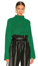 L'Academie Isolde Mock Neck Sweater in Green