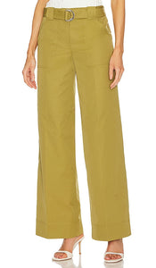 L'Academie Kjera Belted Pant in Olive - Pantalon ceinturé L'Academie Kjera en olive - L'Academie Kjera 橄榄色束带长裤 - L'Academie Kjera Gürtelhose in Oliv - L'Academie Kjera 벨트 팬츠 - Pantaloni con cintura L'Academie Kjera in verde oliva