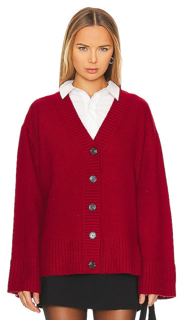 L'Academie Nalo Cardigan in Red - L'Académie Nalo Cardigan en Rouge - L'Academie Nalo 红色开衫 - L'Academie Nalo Cardigan in Rot - L'Academie Nalo 카디건 레드 색상 - Cardigan L'Academie Nalo in rosso
