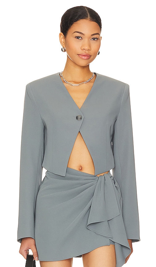 L'Academie Neptune Blazer in Grey - Blazer Neptune de L'Academie en gris - L'Academie Neptune 灰色西装外套 - L'Academie Neptune Blazer in Grau - L'Academie Neptune 블레이저 그레이 색상 - Blazer L'Academie Neptune in grigio