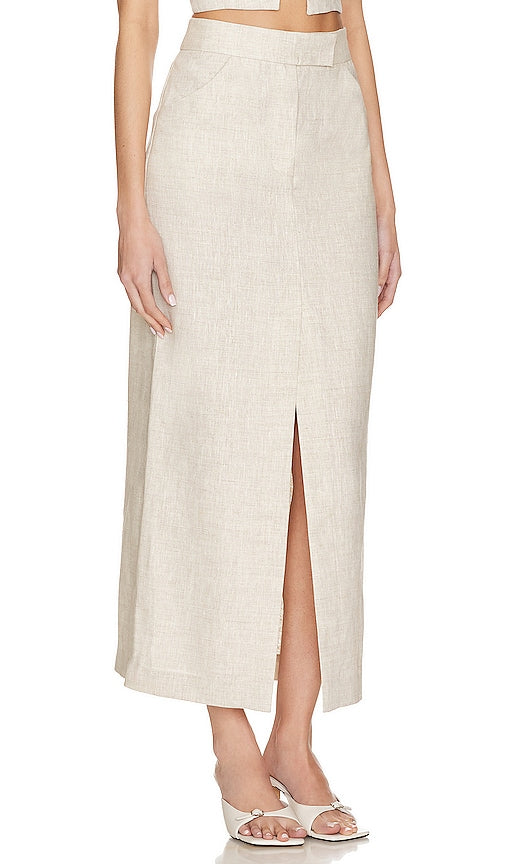 L'Academie Orsina Maxi Skirt in Neutral