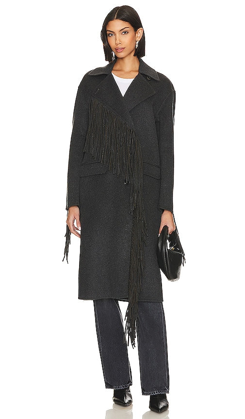 L'Academie Paolina Coat in Charcoal