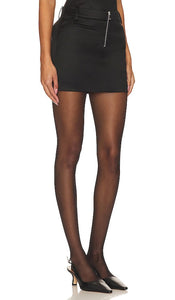 L'Academie Parker Mini Skirt in Black