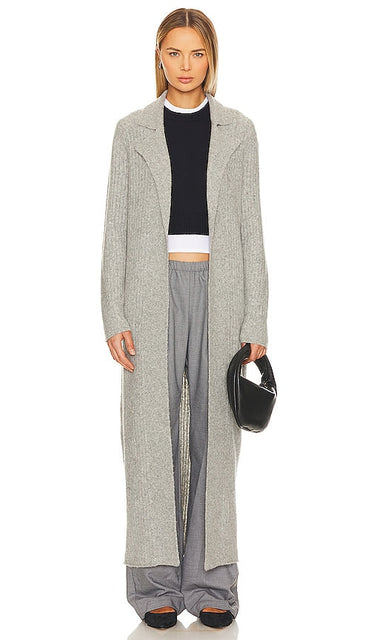 L'Academie Patrice Long Cardigan in Grey - Cardigan long L'Academie Patrice en gris - L'Academie Patrice 灰色长开衫 - L'Academie Patrice Langer Cardigan in Grau - L'Academie 파트리스 롱 가디건그레이 색상 - Cardigan lungo L'Academie Patrice in grigio