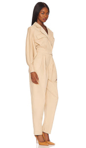 L'Academie Piper Jumpsuit in Tan