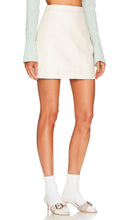 L'Academie The Leather Mini Skirt in Ivory