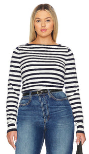 L'Academie by Marianna Marisole Striped Sweater in Blue