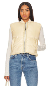L'Academie x Marianna Brooklyn Puffer Vest in Cream