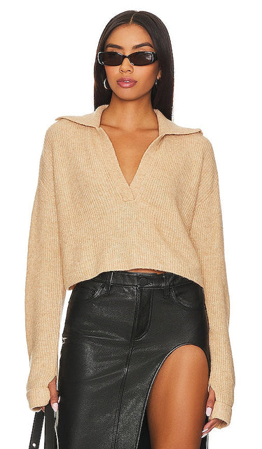 L'Academie x Marianna Harley Knit Pullover in Neutral - L'Academie x Marianna Harley - Pull en tricot - Neutre - L'Academie x Marianna Harley 中性色针织套头衫 - L'Academie x Marianna Harley Strickpullover in Neutral - L'Academie x Marianna Harley 니트 풀오버 색상 - Pullover lavorato a maglia L'Academie x Marianna Harley in colore neutro