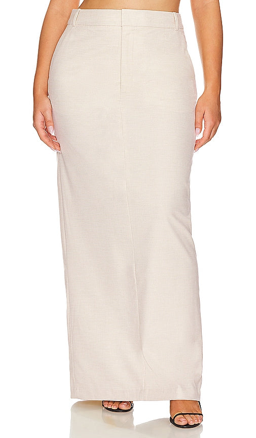L'Academie by Marianna Hendry Maxi Skirt in Beige