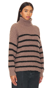 Line & Dot Ariel Sweater in Brown