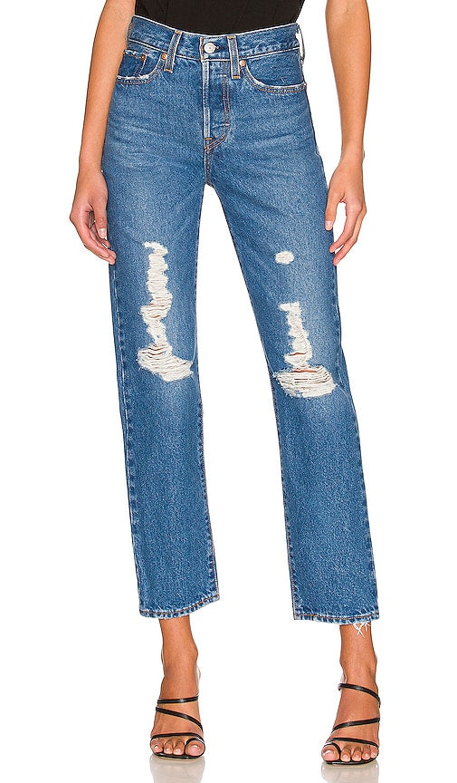 LEVI'S Wedgie Straight in Blue - LEVI'S Wedgie Straight en bleu - LEVI'S 蓝色 Wedgie 直筒鞋 - LEVI'S Wedgie Straight in Blau - LEVI'S 웨지 스트레이트 블루 색상 - LEVI'S Wedgie Straight in blu