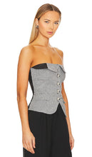 LEJE Tailored Bustier in Black,White