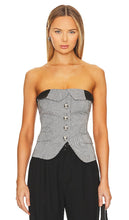 LEJE Tailored Bustier in Black,White - LEJE Bustier sur mesure en noir, blanc - LEJE 黑色、白色定制紧身胸衣 - Maßgeschneidertes LEJE-Bustier in Schwarz und Weiß - LEJE 테일러드 뷔스티에 블랙,화이트 색상 - Bustier su misura LEJE in nero, bianco