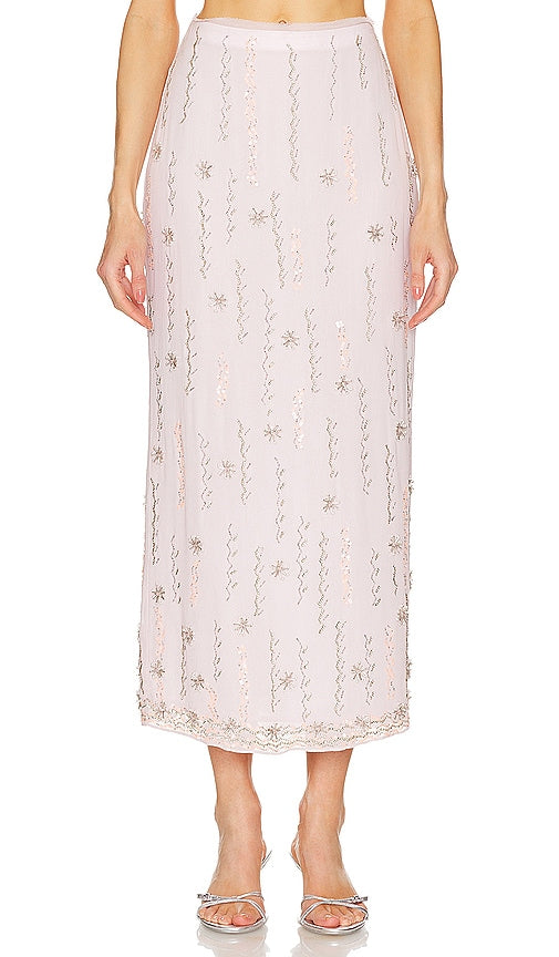 LoveShackFancy Goodall Skirt in Lavender
