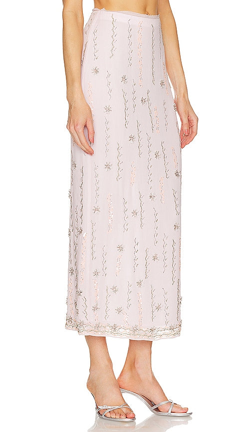 LoveShackFancy Goodall Skirt in Lavender