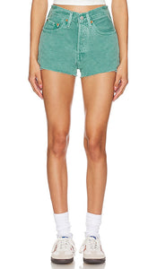 LEVI'S 501 Original Short in Green - Short LEVI'S 501 Original en vert - LEVI'S 501 Original 绿色短裤 - LEVI'S 501 Original Short in Grün - LEVI'S 501 오리지널 쇼츠 그린 색상 - Pantaloncini originali LEVI'S 501 in verde
