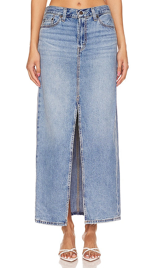 LEVI'S Ankle Column Skirt in Blue - LEVI'S Jupe colonne à la cheville en bleu - LEVI'S 蓝色及踝柱裙 - LEVI'S Knöchelsäulenrock in Blau - LEVI'S 앵클 칼럼 스커트 블루 색상 - Gonna a colonna alla caviglia LEVI'S in blu